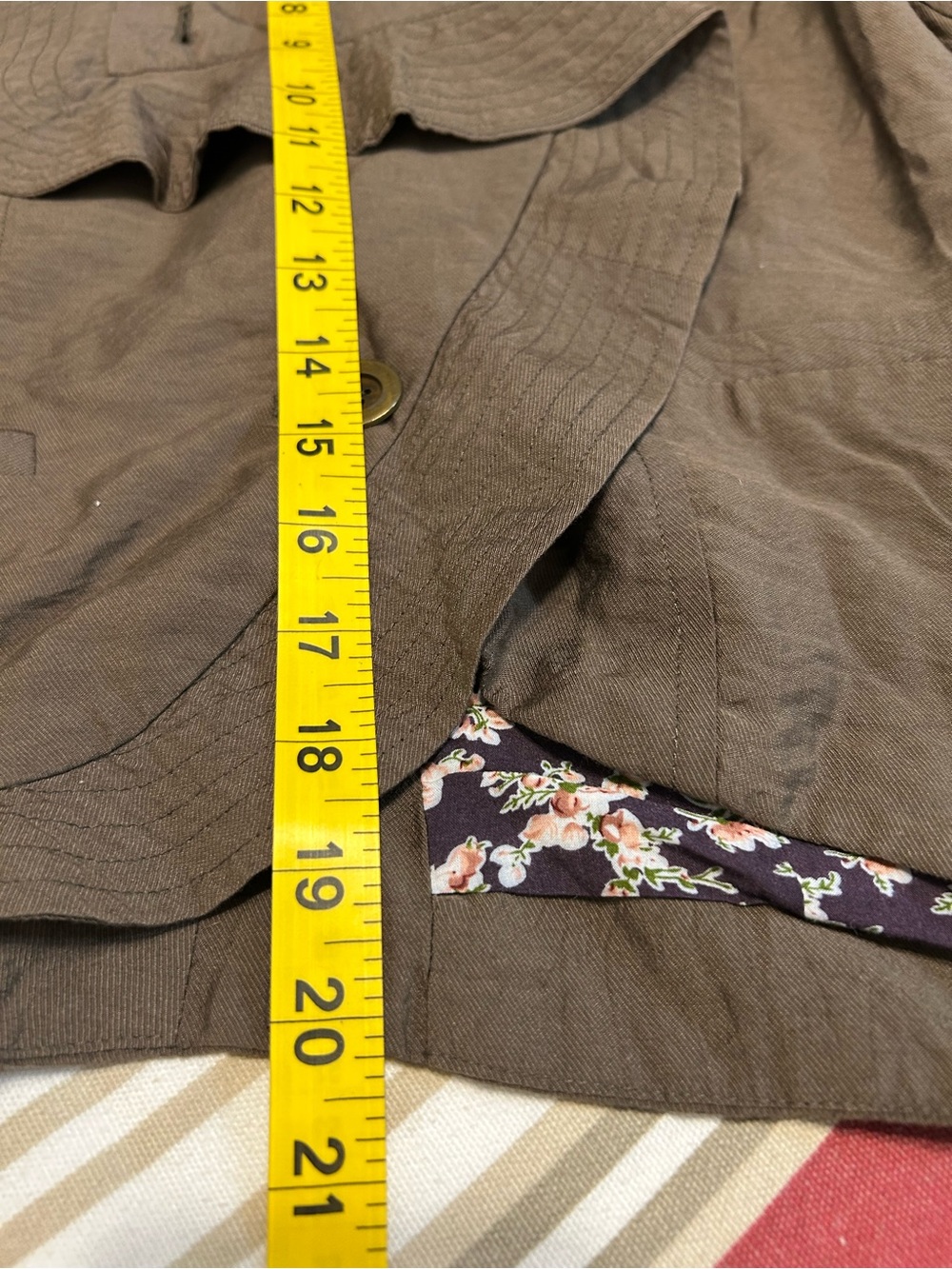Free People Olive  Cropped Ruffle-Front Blazer - Picture 5 of 7